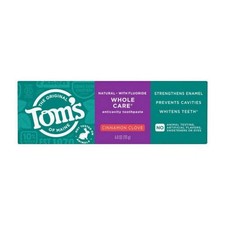 Tom's Of Maine, Whole Care Anticavity Toothpaste Cinnamon Clove, 4 Oz