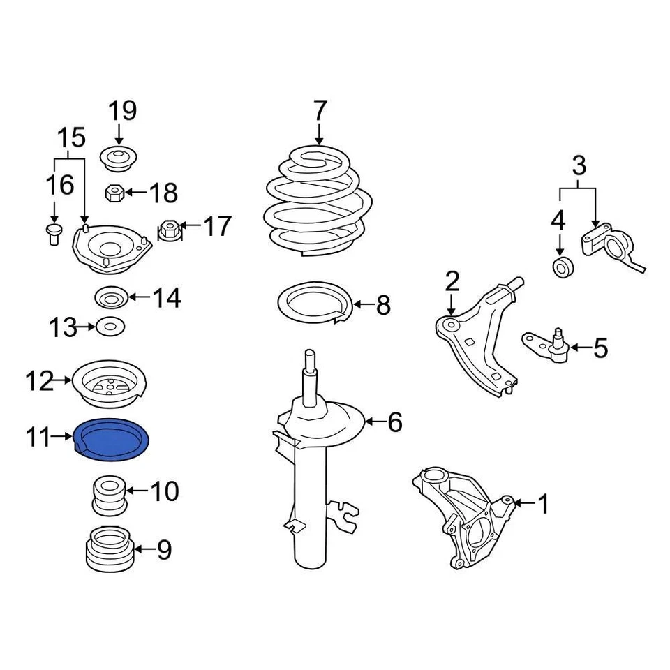 For Mini Cooper 2002-2015 Mini 31331128523 Front Upper Coil Spring Insulator Foto 4 de 4