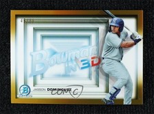 2022 Bowman Bowman in 3-D! Gold Refractor 45/50 Jasson Dominguez #B3D-6 1v3
