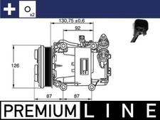MAHLE Kompressor, Klimaanlage ACP 54 000P für FORD MAZDA VOLVO