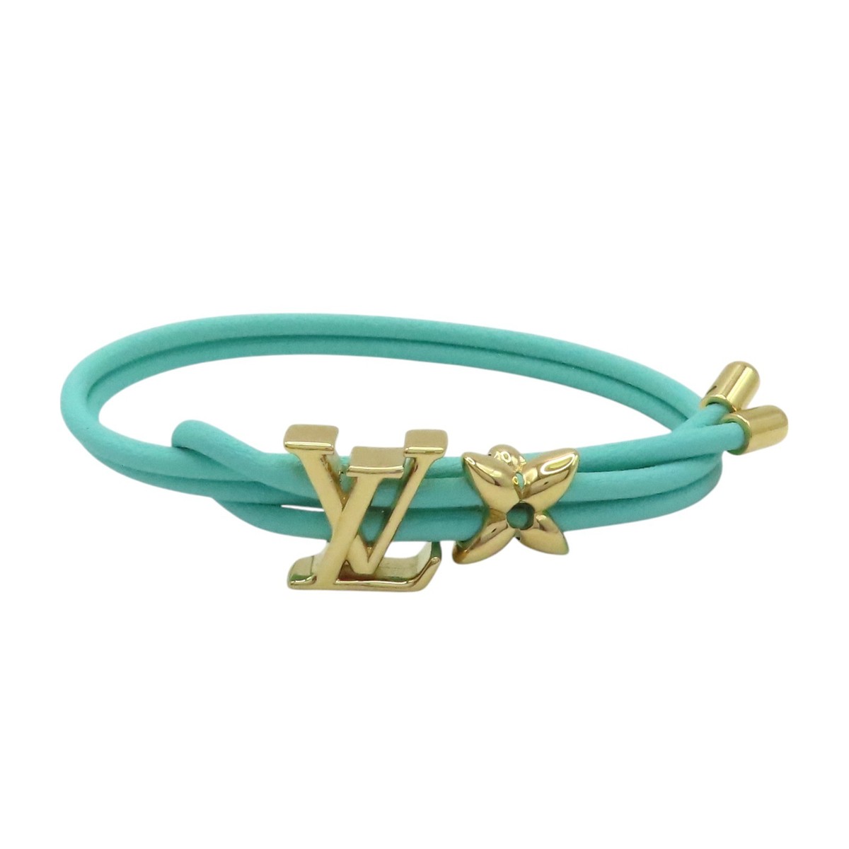 LOUIS VUITTON LV Bloom Bracelet Leather Green M0973Z | eBay