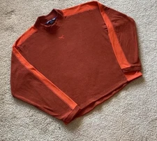 Vtg Arc’teryx Delta LT Waffle Grid Fleece Canada Made Large Burnt Orange Hiking
