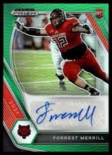 2021 Prizm Draft  Autographs Green Forrest Merrill Auto Arkansas State Red