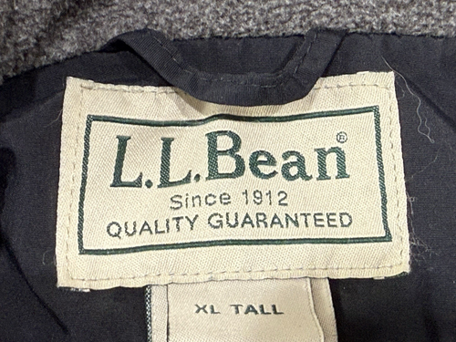 LL Bean Jacket Navy Coat Mens Black Fleece Lined Thinsulate 205108 Size XL Tall - Picture 5 of 15