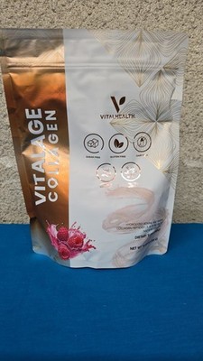 VitalHealth VITALAGE COLLAGEN 10.58 oz Raspberry Best By 4/28 Biotin Vitamin C E