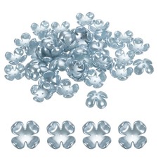 48 Pcs Flower Bead Caps, 26mm/1.02" Plastic Imitation Flower Beads, Light Blue