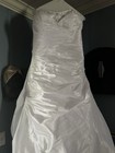 White Satin Wedding Dress Size 14 With Corset Back — photo 9