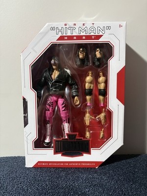 Bret Hart WWE Ultimate Edition Pink Pants Action Figure Mattel Brand New In Box