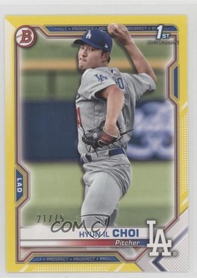 2021 Bowman Prospects Yellow Border 21/75 Hyun-il Choi #BP-130 2r8
