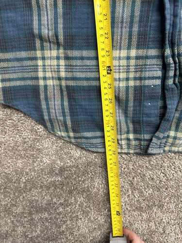 Vintage 90s Merona Thick Cotton Button Up Flannel Shirt Teal Grunge Large L VTG, Size L, $17.99 - Photo 10