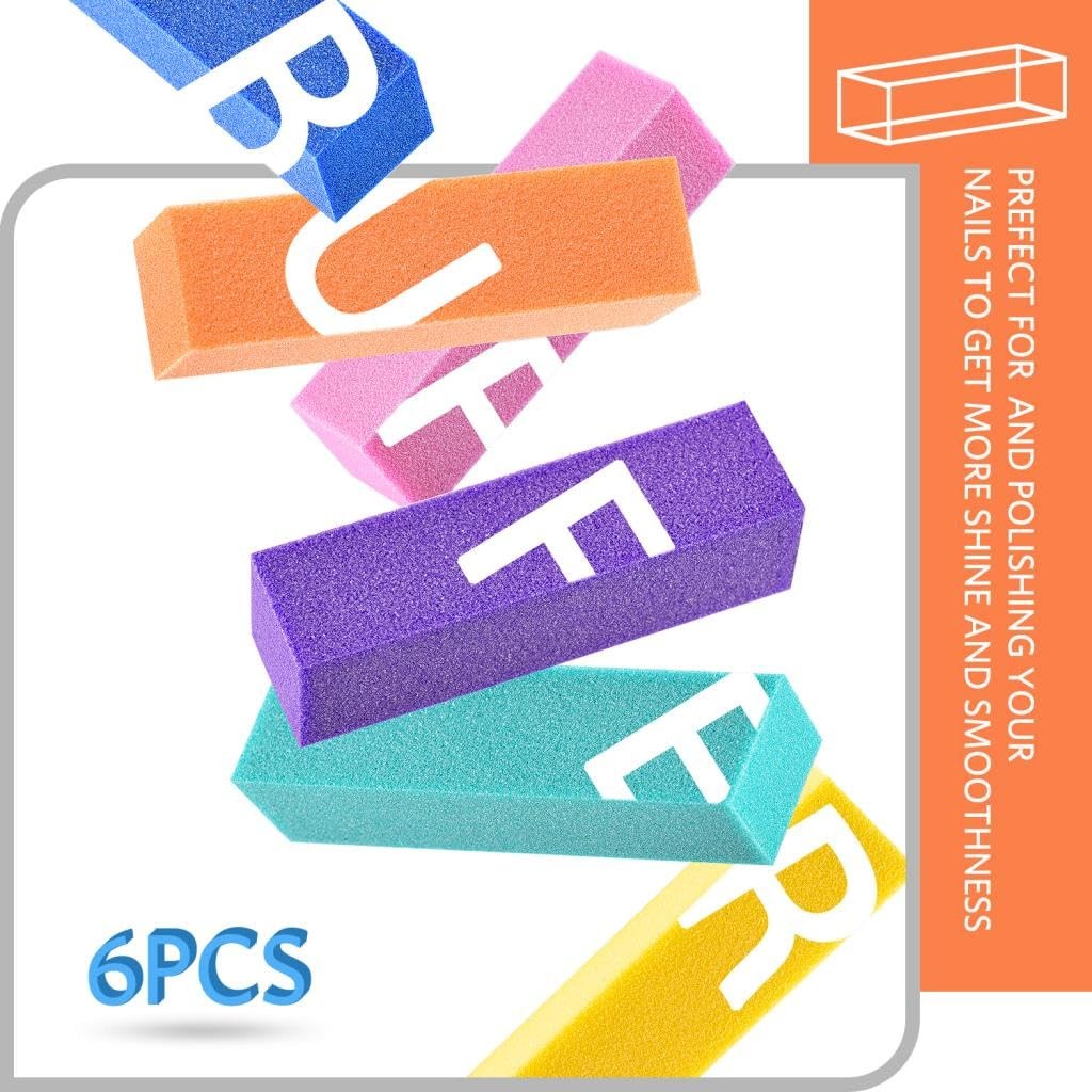 Nail Files and Buffers Professional Manicure Tools Kit Rectangular Art Care B...