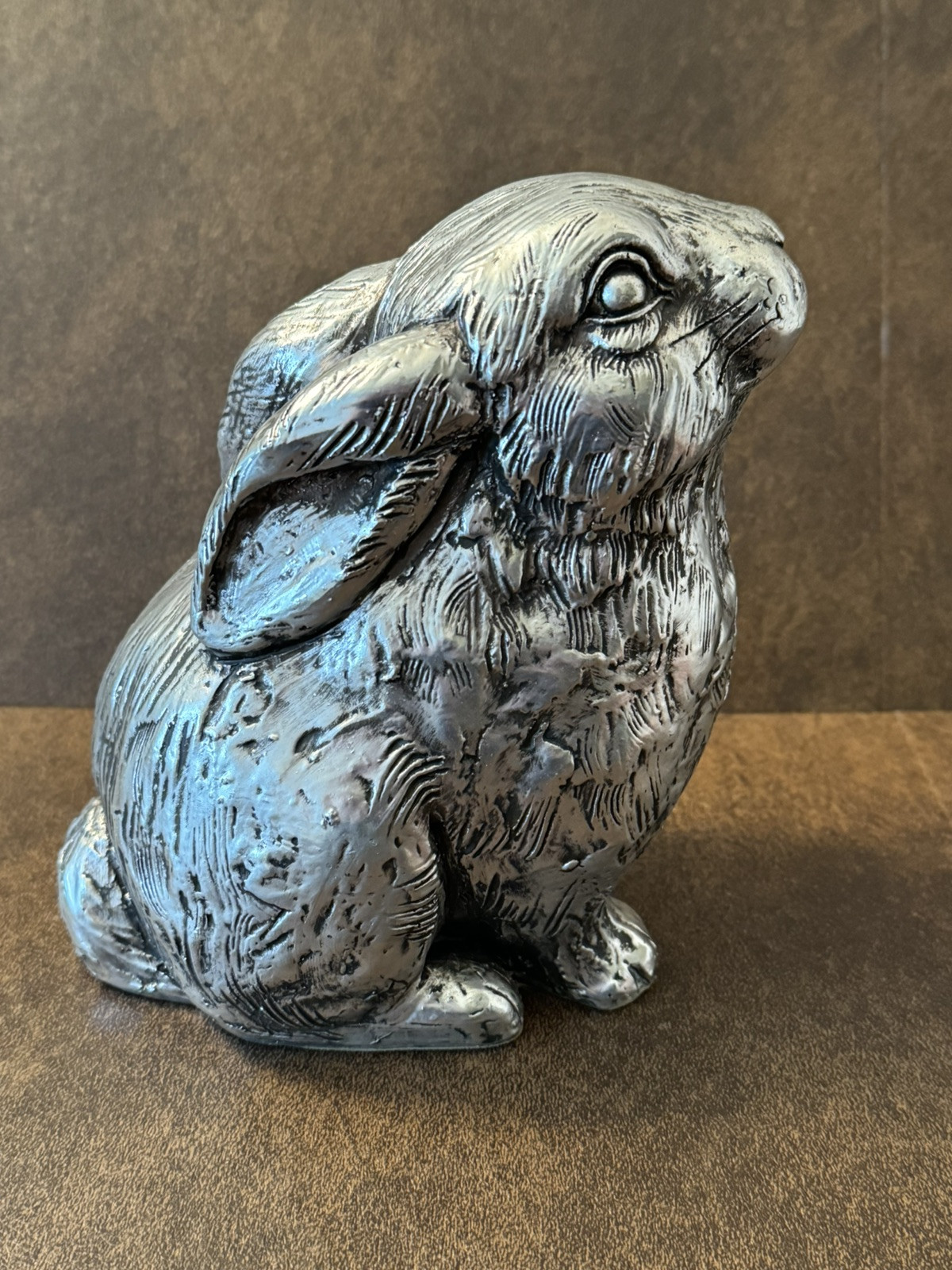 Vintage Signed Silver Telle M. Stein 2003 Stone Bunny “Dot” Rabbit Statue