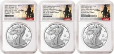 3 Coin Set, 2025 Silver Eagles 250th Anniversary Privy NGC PF70 FDOI 250 presale