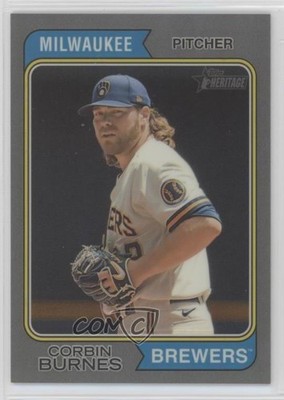 2023 Topps Heritage Chrome Silver 281/374 Corbin Burnes #261 09br