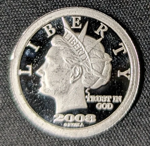 2008 1/10 oz .999 Fine Silver ~ $5 Norfed Liberty Round ~ BVNH