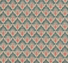 Colefax & Fowler Geometric Diamond Weave Fabric- Carlotta Tomato 4.15yd F4788-01