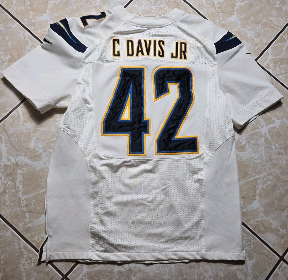 Nike Chris Davis Jr. Los Angeles Chargers Team Game Issued Jersey Size 48 Auto view 10