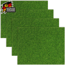 Kunstgras Dekoration 4 Stück 20x25cm für Mini Garten Basteln & DIY