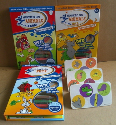 Hooked on Phonics Super Activity Kit 3-Pack Learning Animals