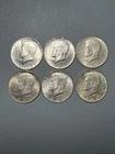 1964 Kennedy Half Dollar Coins, Lot of 6, U.S. 90% Silver