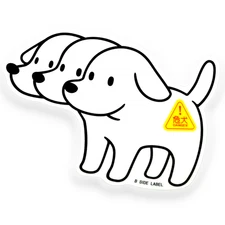 Three-Headed Puppy ✦ B-Side Label Sticker