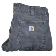 Carhartt Men's Pants B324 DFE Relaxed Fit 32x31 Brown Workwear Paint Thrashed