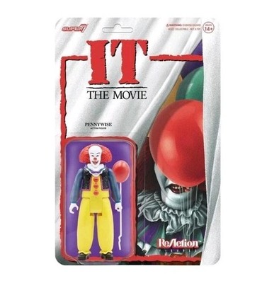 NEW - Pennywise IT Super7 Action FIGURE BALLOON Variant (Clown) Re-Action
