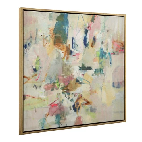 Uttermost 32303 42" x 42" "Party Time" Framed Abstract Digital - Off White - Picture 3 of 4