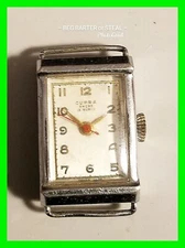 RARE Antique Cupra Ancre 15 Rubis Wristwatch Unusual case ~ Running ~ Working