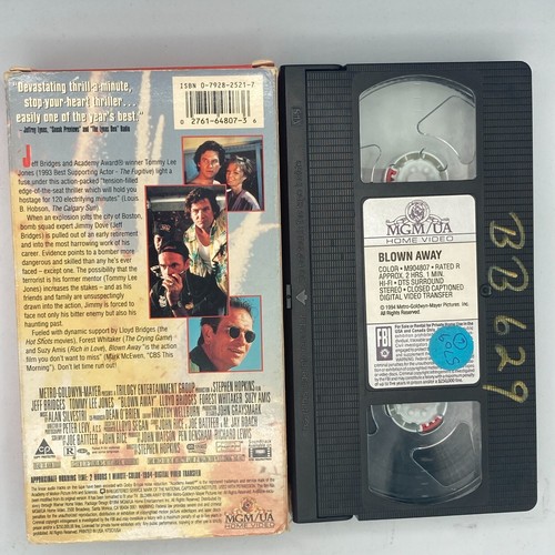 Blown Away (1994), VHS Movie, MGM Home Video (1994) J. Bridges TL Jones - Picture 2 of 2