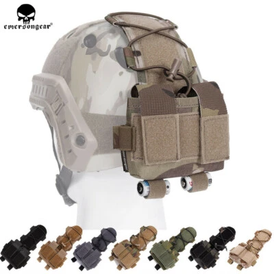 EMERSONGEAR Emerson Tactical Pouch MK2 Battery Case for Helmet Hunting Camo 500D Nylon Bag