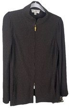 St. John Collection Black Evening Jacket Flared Sleeves Women  s Size 8