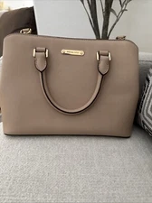 Authentic Michael Kors Savannah Pastel Pink Saffiano Leather Satchel