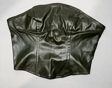 Women's Faux Leather Tube Top - Wild Fable Olive Green M