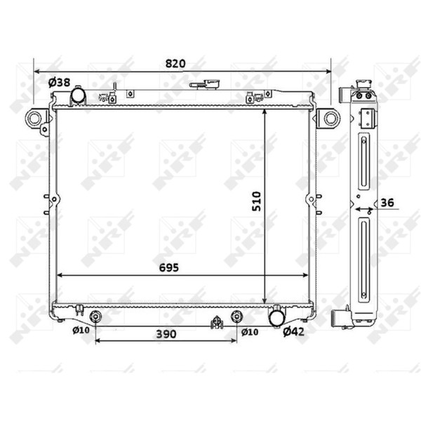 KüHler WasserküHler MotorküHler Passend FüR Toyota Land Cruiser 100 J1 4.2 TD-image
