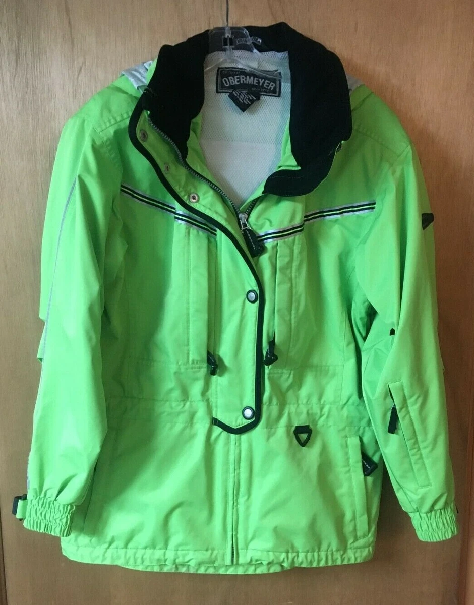 Obermeyer Ski Snowboard Jacket Women s Green Hooded Size M
