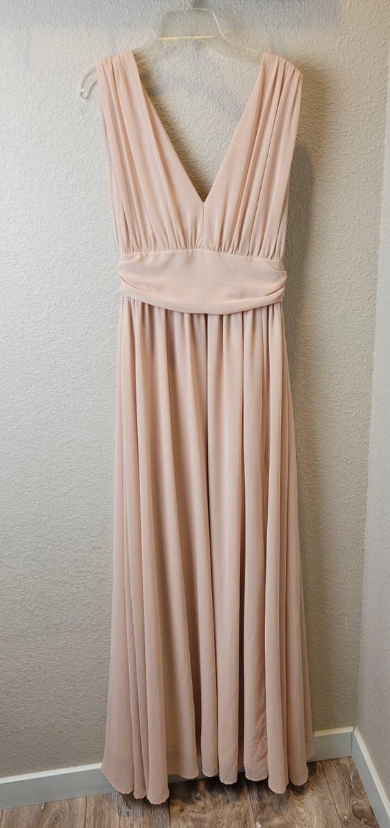 Lulus Heavenly Hues Blush Maxi Dress Small Bridesmaid Photoshoot Light Pink