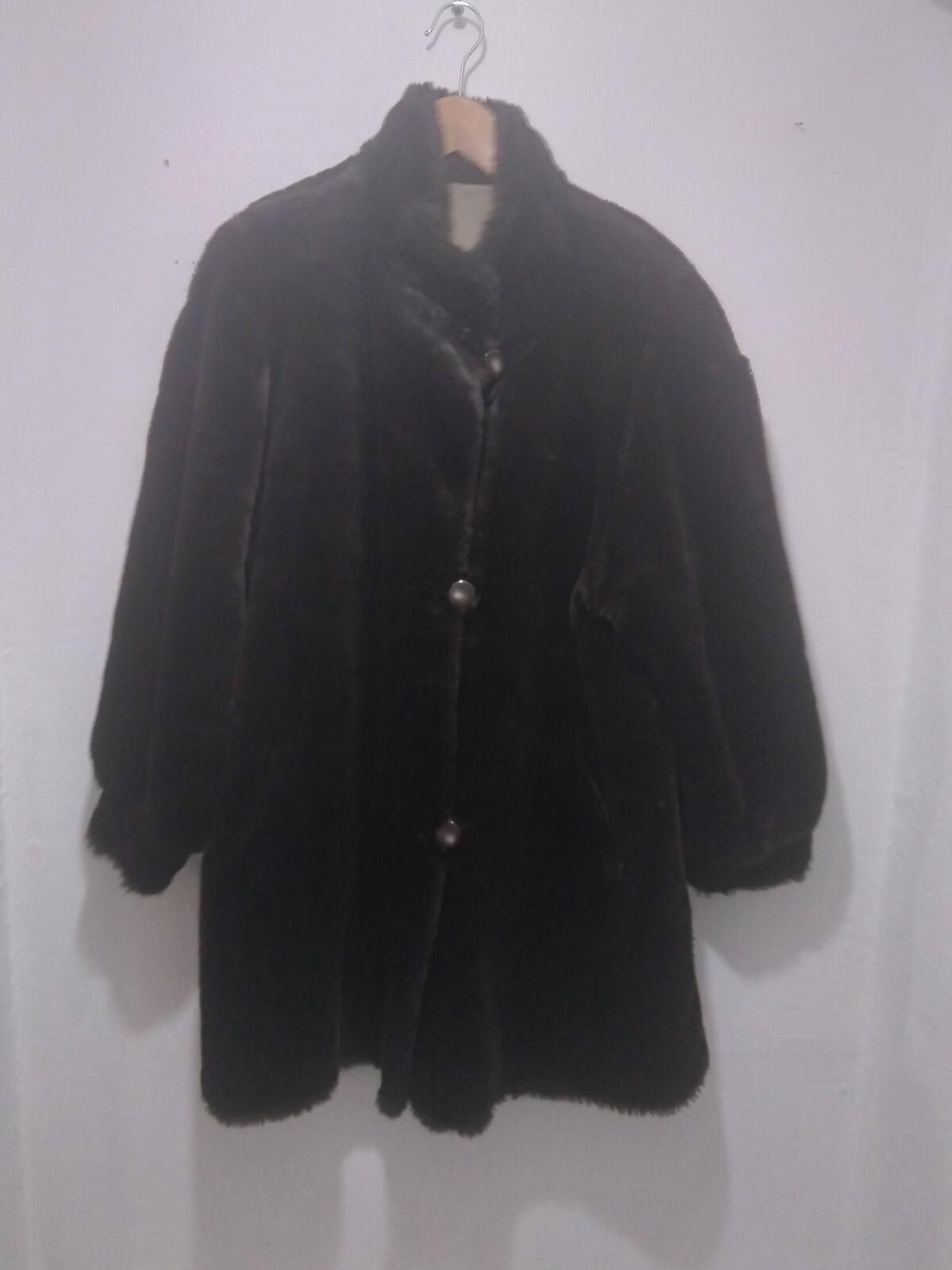 Luxurious Elements Coat Size Medium Brown Fo- Fur - image 1