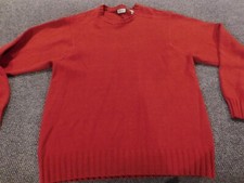 Izod Mens Sweater Large Red pullover Crewneck logo classic