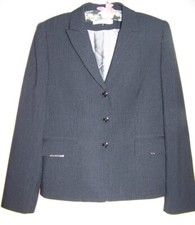 Tahari Black Blazer Pinstriped Sz 12 Professional Look Mint Condition