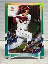 2021 topps chrome nippon hiroaki shimauchi green refractor /99
