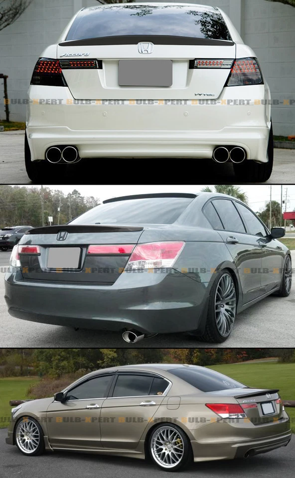 ALERÓN TAPA MALETERO NEGRO BRILLANTE PINTADO JDM SEDÁN 4 PUERTAS HONDA ACUERDO 2008-2012 Foto 4 de 4