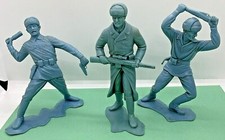 Vintage Marx Large 6  Blue Russian Soldiers Marked Detailed 2, 5 and 6