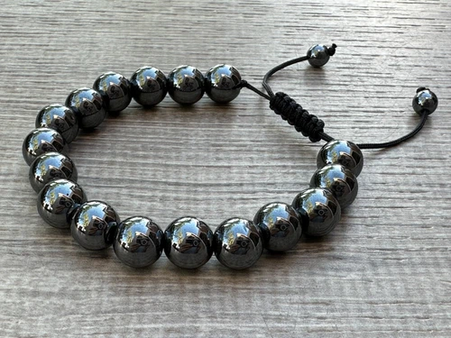 Grade A++ Edelstein Perlen verstellbar Armband 10 mm, echte Kristalle Armbänder - Bild 48 von 124