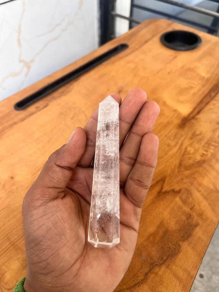1 pezzo cristallo di quarzo trasparente punta cristallo fatto a mano casa uff... - Immagine 2 di 4