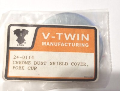 ノブ V-Twin Upper & Lower Chrome Dust Shields Harley-Davidson NOS 24