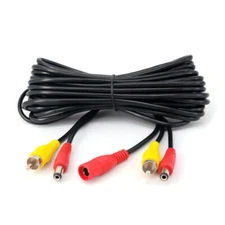 RCA AV Extension Video Audio Power Cable for Car Reverse Rear View Backup Camera
