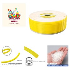 Flexible 6mm x 4mm PU Tubing Pipe - 541ft Long, Heat Resistant  Abrasion Proof
