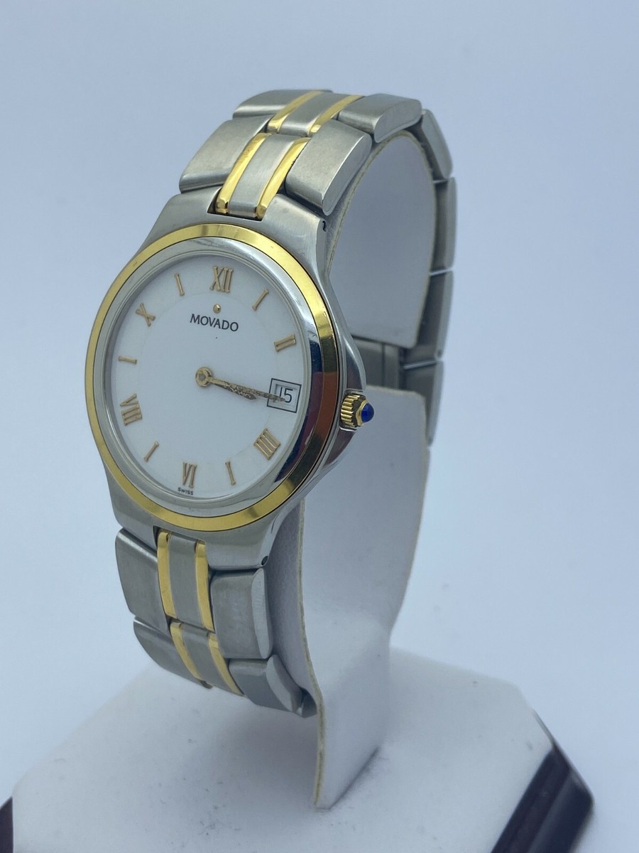 Men's Movado Linio Two Tone 84-E7-878 Quartz Watch | eBay