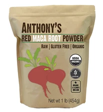Organic Red Maca Root Powder 1 Lb Bag Raw Gluten Free Non GMO Non Gelatinized